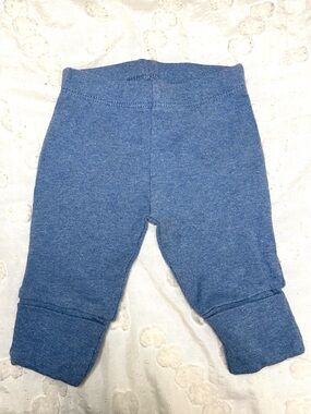 monica + andy Hello Baby Pant Organic Cotton Light Blue Heather Size Preemie